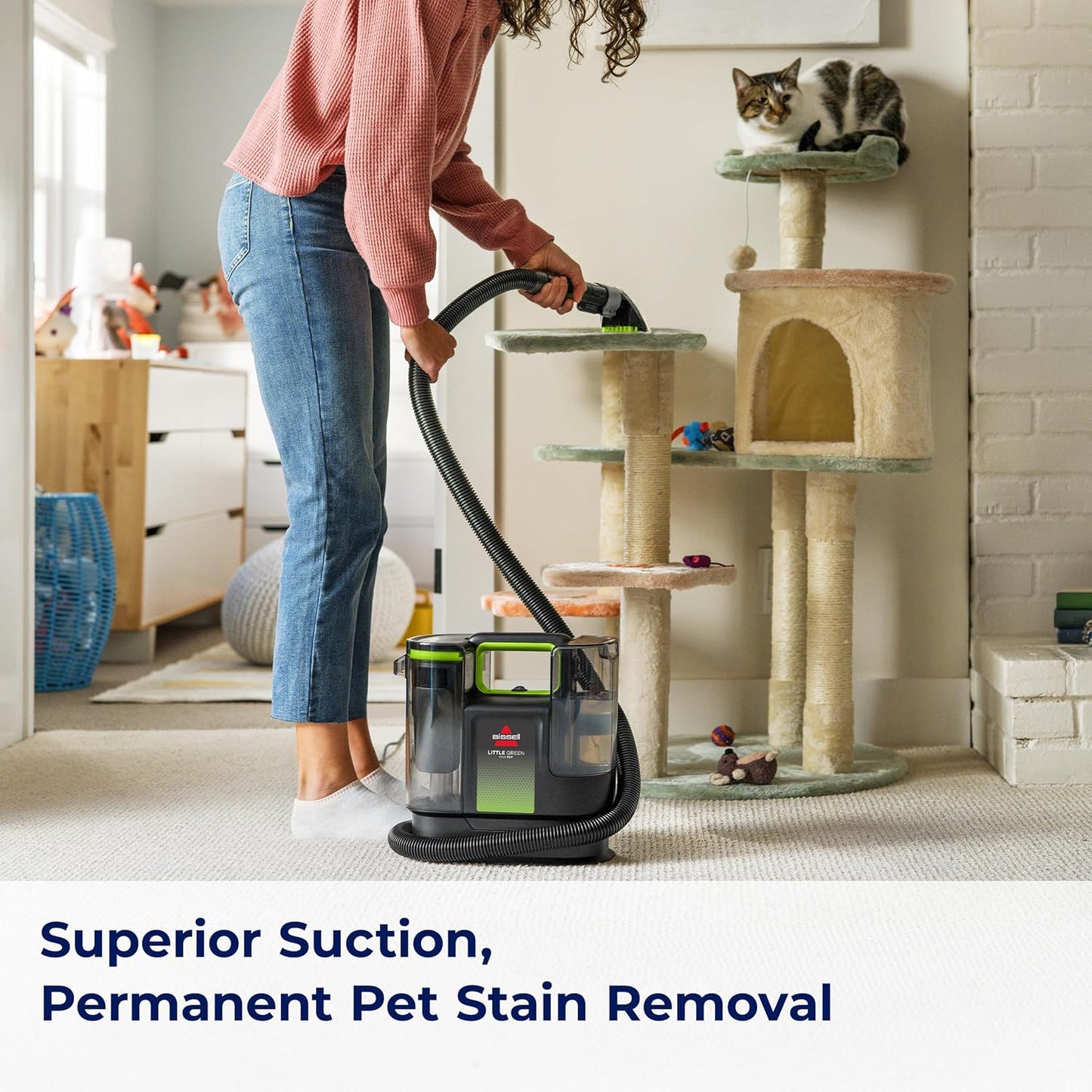 BISSELL Little Green Max Pet Portable Carpet and Upholstery Deep Cleaner, 3857