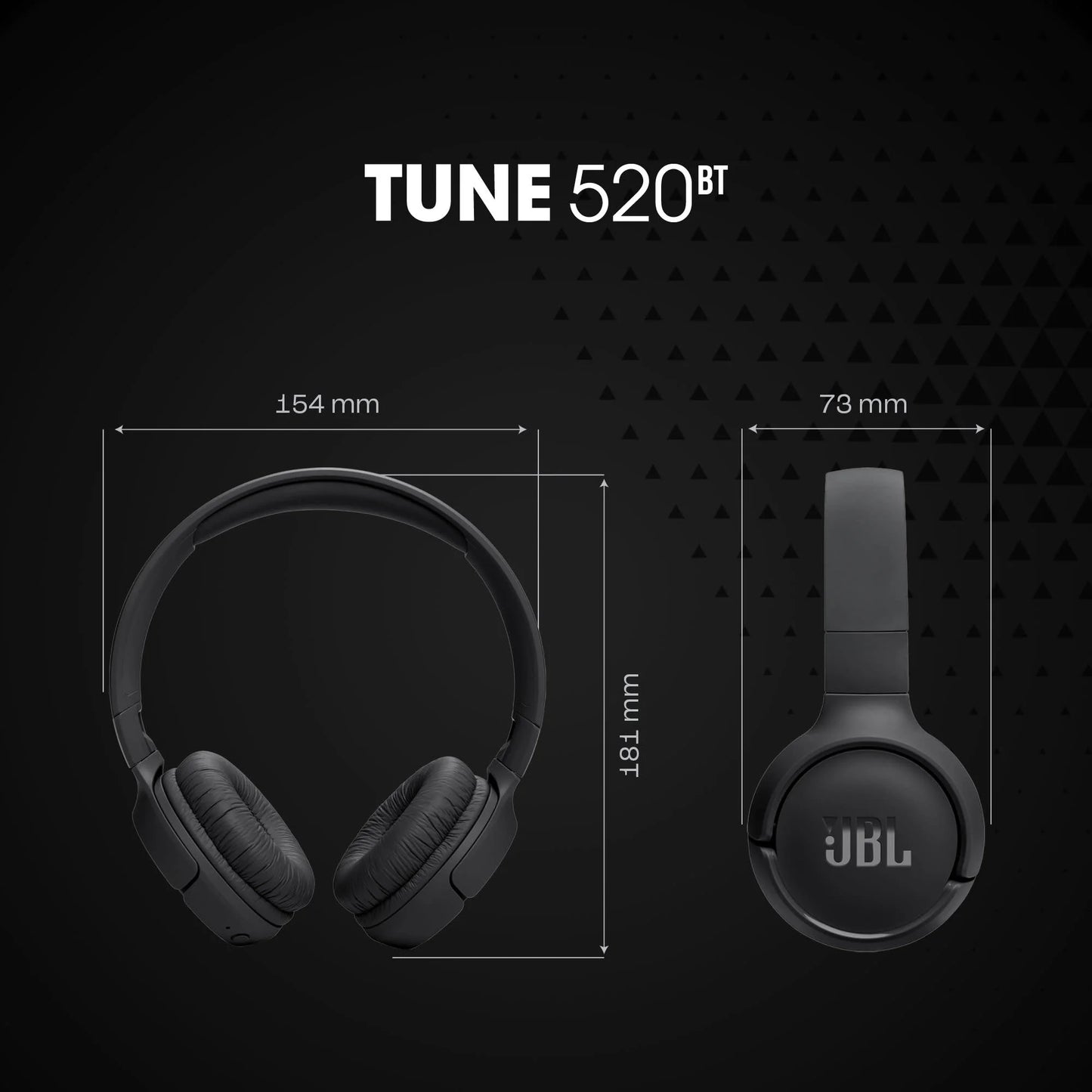 JBL Tune 520BT - Wireless on-ear headphones - Immerse in JBL Pure Bass sound wherever you go