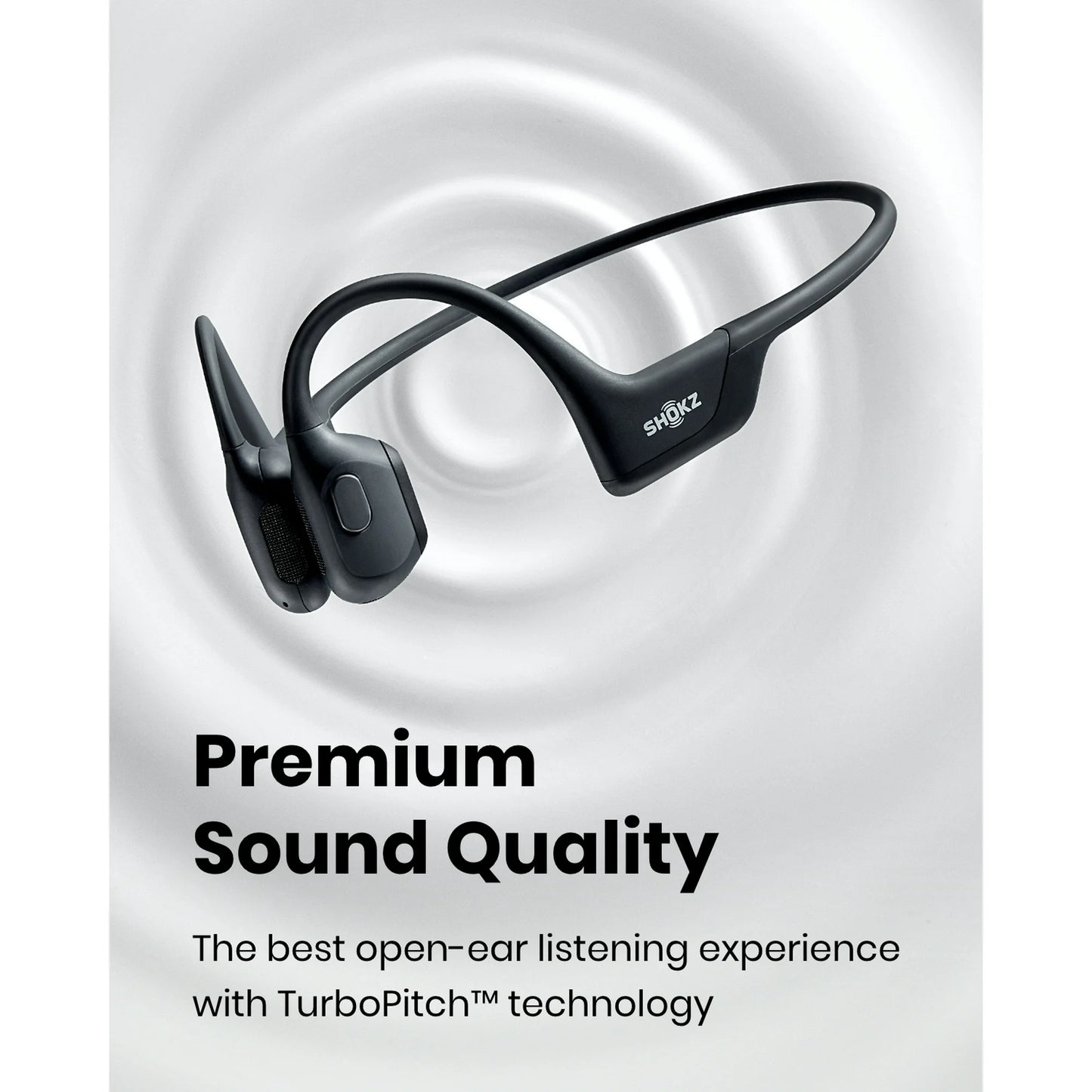 Shokz OpenRun Pro Premium Bone Conduction Open Ear Bluetooth Headphones for Sports with Cooling Wristband