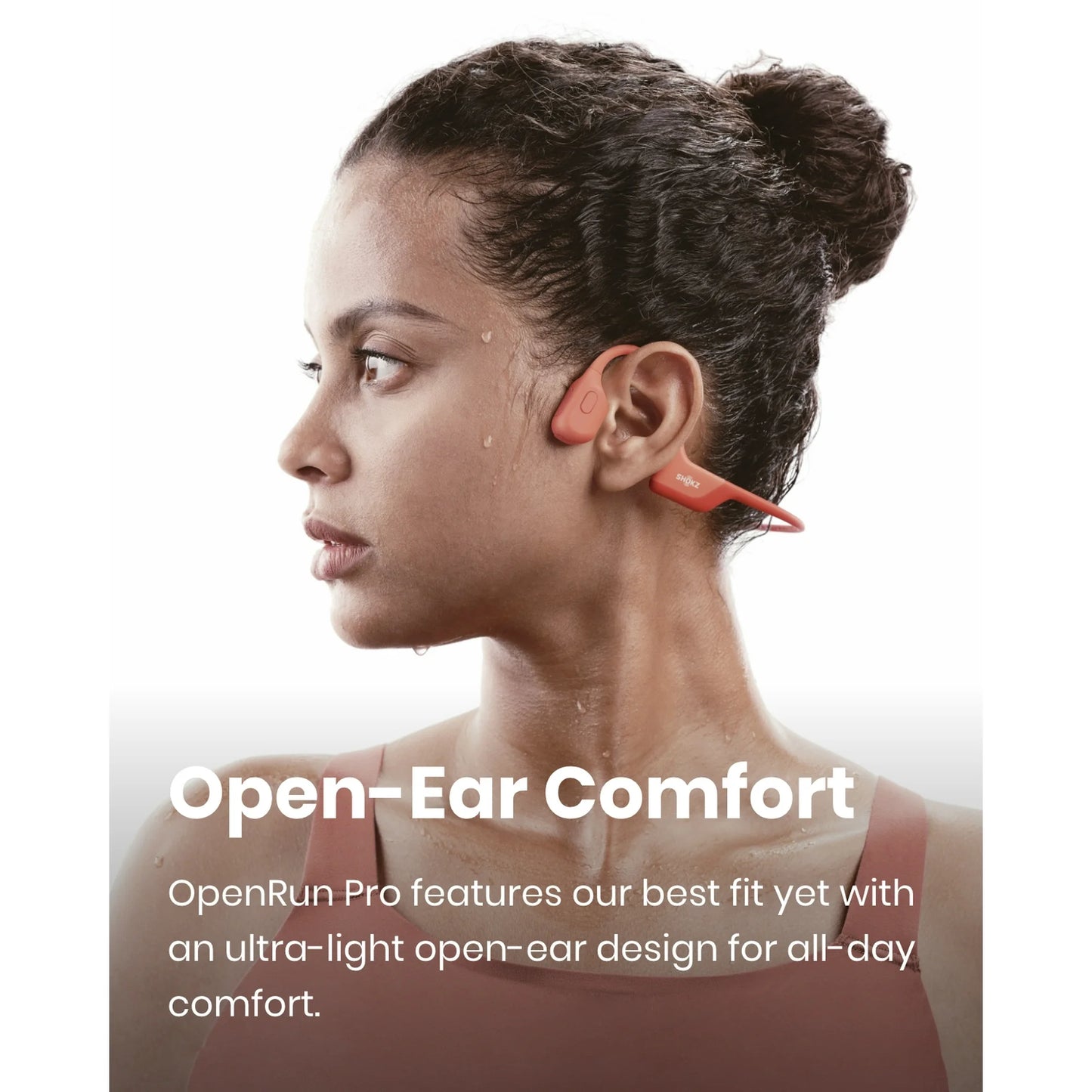 Shokz OpenRun Pro Premium Bone Conduction Open Ear Bluetooth Headphones for Sports with Cooling Wristband