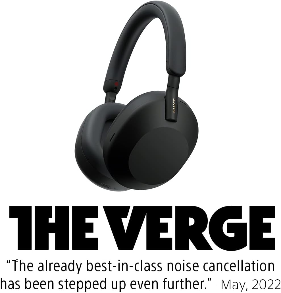 Sony WH-1000XM5 Premium Noise Canceling Headphones, Auto NC Optimizer