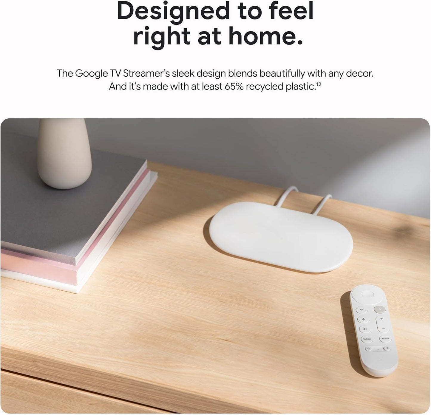 Google TV Streamer 4K HDR - Fast Streaming TV with Voice Search Remote