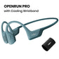 Shokz OpenRun Pro Premium Bone Conduction Open Ear Bluetooth Headphones for Sports with Cooling Wristband