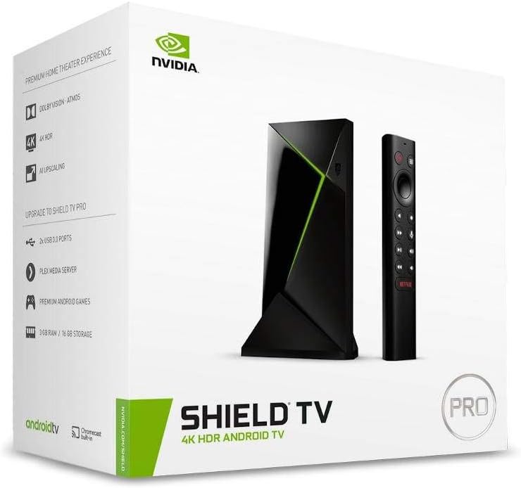 NVIDIA SHIELD Android TV Pro - 4K HDR Streaming Media Player, Works with Alexa