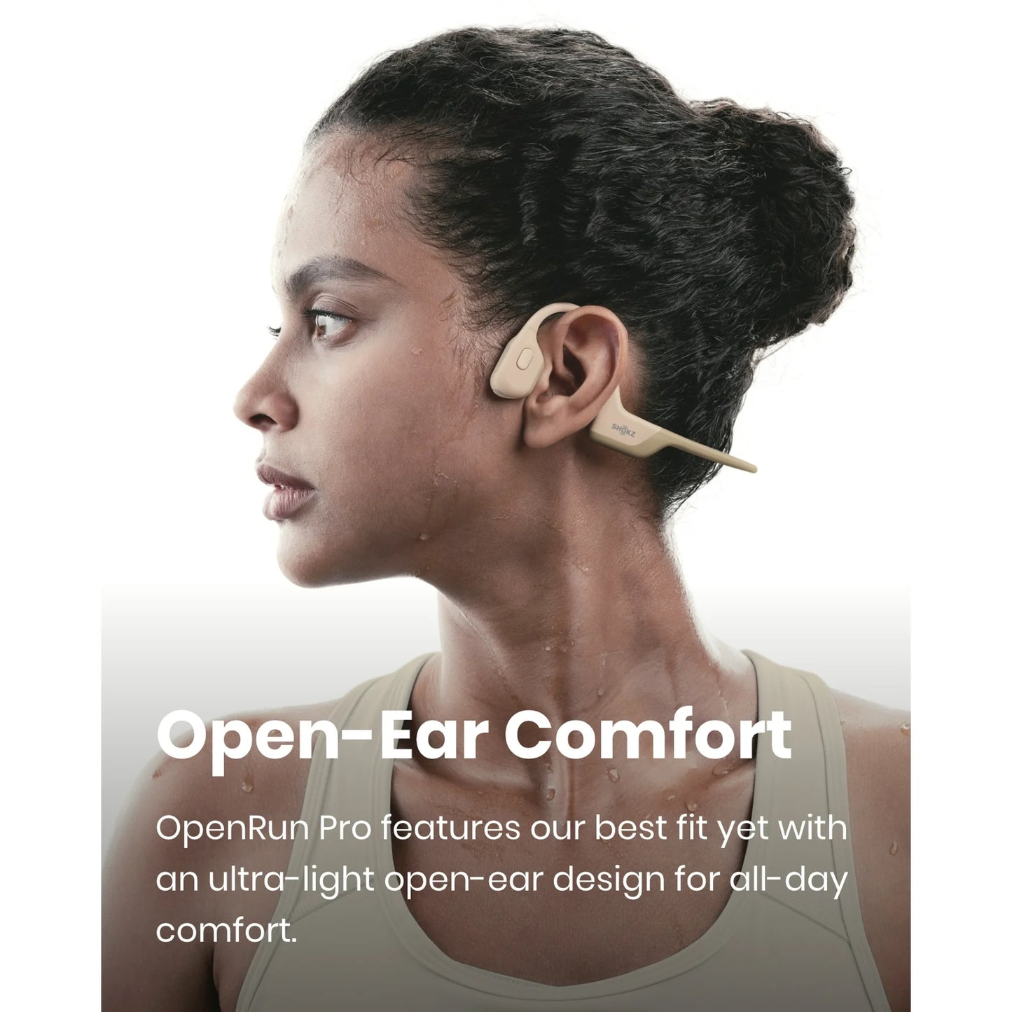 Shokz OpenRun Pro Premium Bone Conduction Open Ear Bluetooth Headphones for Sports with Cooling Wristband
