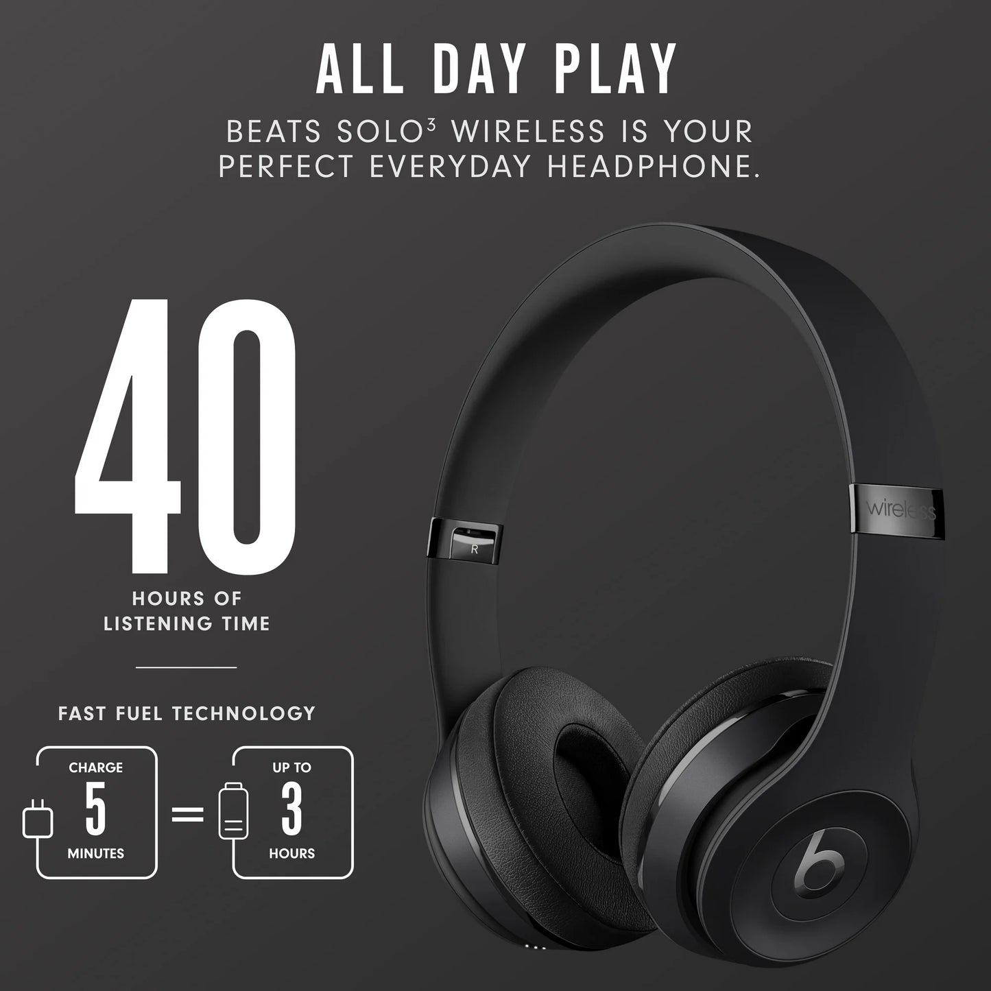 Beats by Dr. Dre Solo3 Casual Listening Active Noise Cancellation Bluetooth On-Ear Headphones
