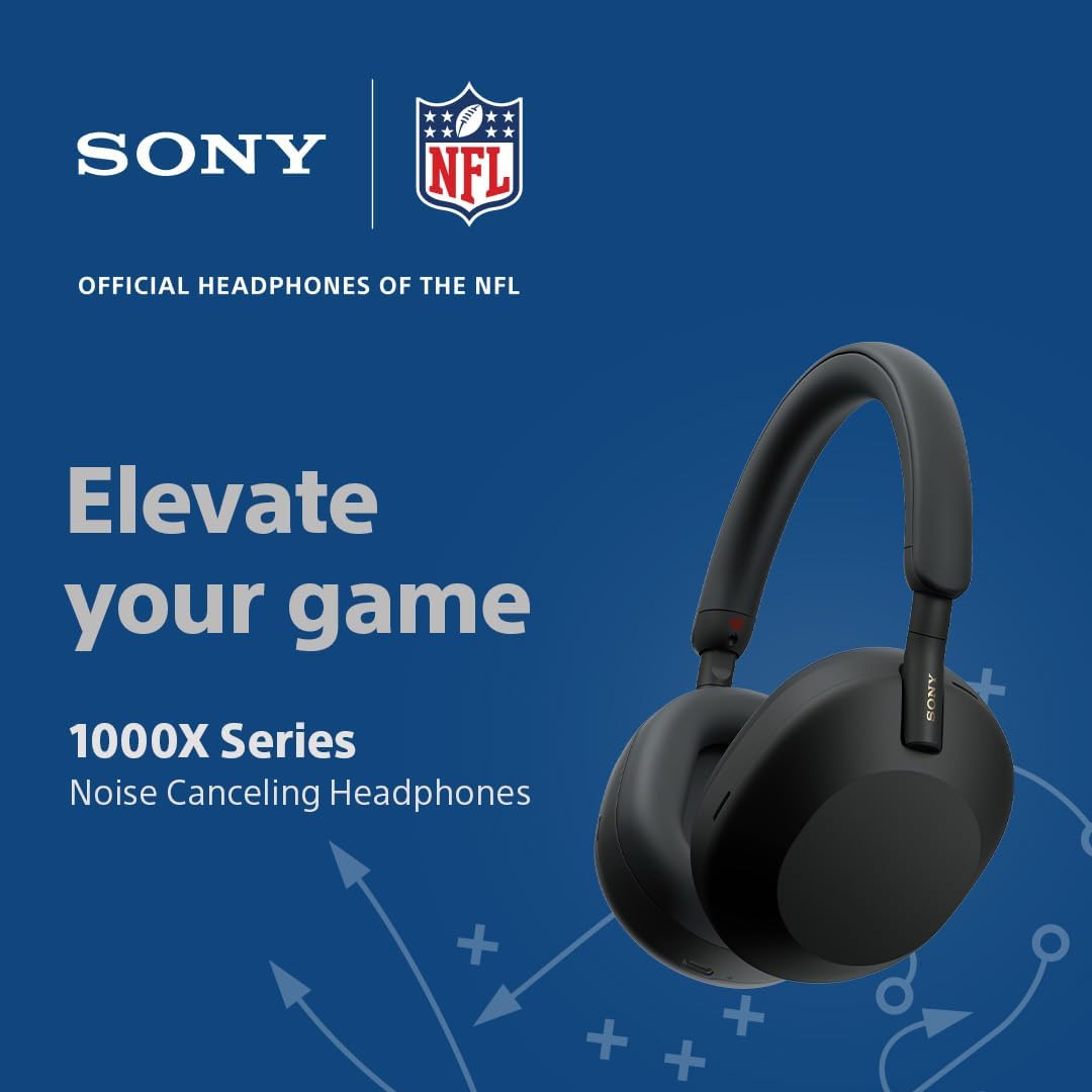 Sony WH-1000XM5 Premium Noise Canceling Headphones, Auto NC Optimizer
