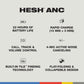 Skullcandy Hesh ANC XT Foldable on-Ear Headphones, Active Noise Cancelling