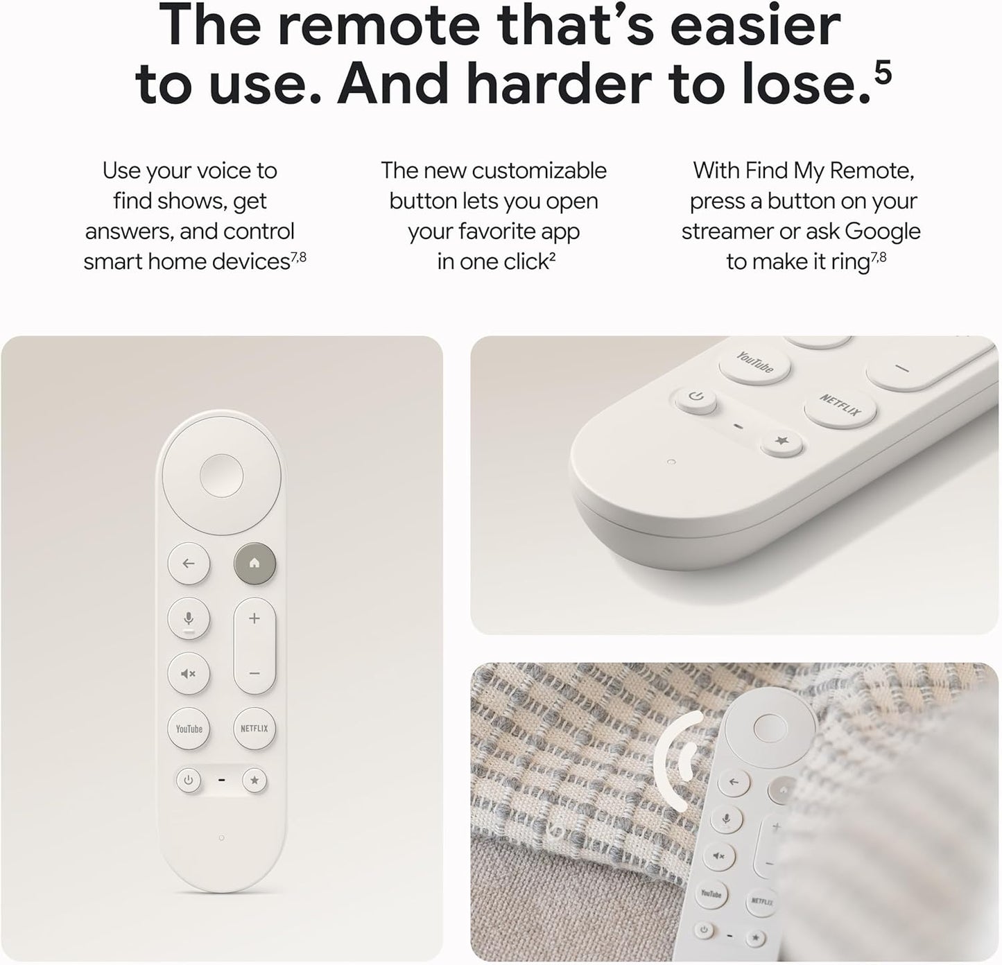 Google TV Streamer 4K HDR - Fast Streaming TV with Voice Search Remote
