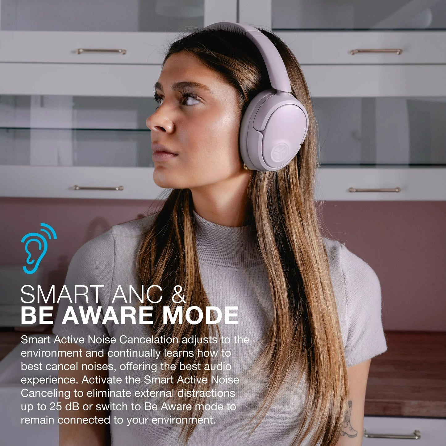 JLab JBuds Lux Active Noise Cancellation Bluetooth Headphones
