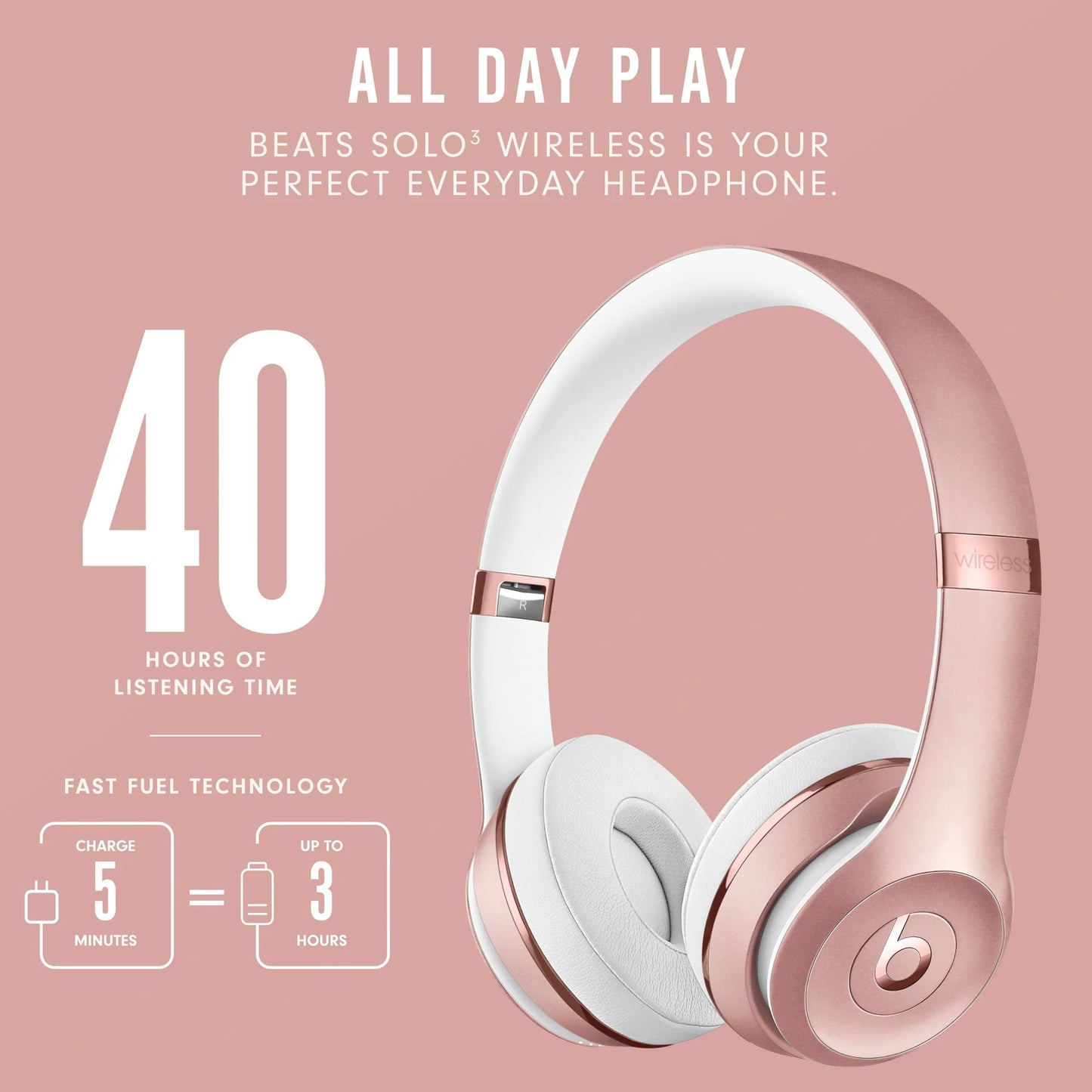 Beats by Dr. Dre Solo3 Casual Listening Active Noise Cancellation Bluetooth On-Ear Headphones