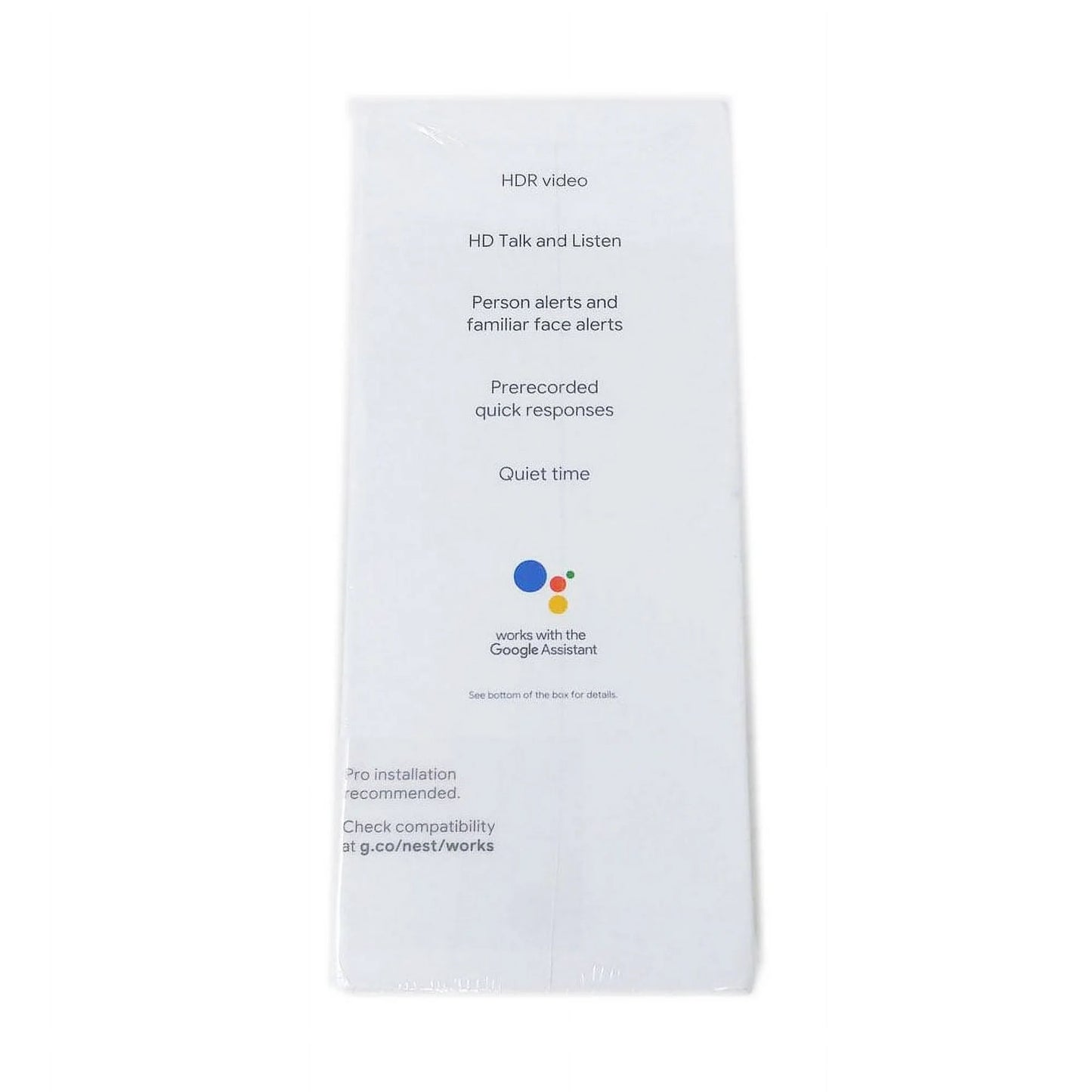 Google Nest Hello NC5100US Smart Wi-Fi Video Doorbell