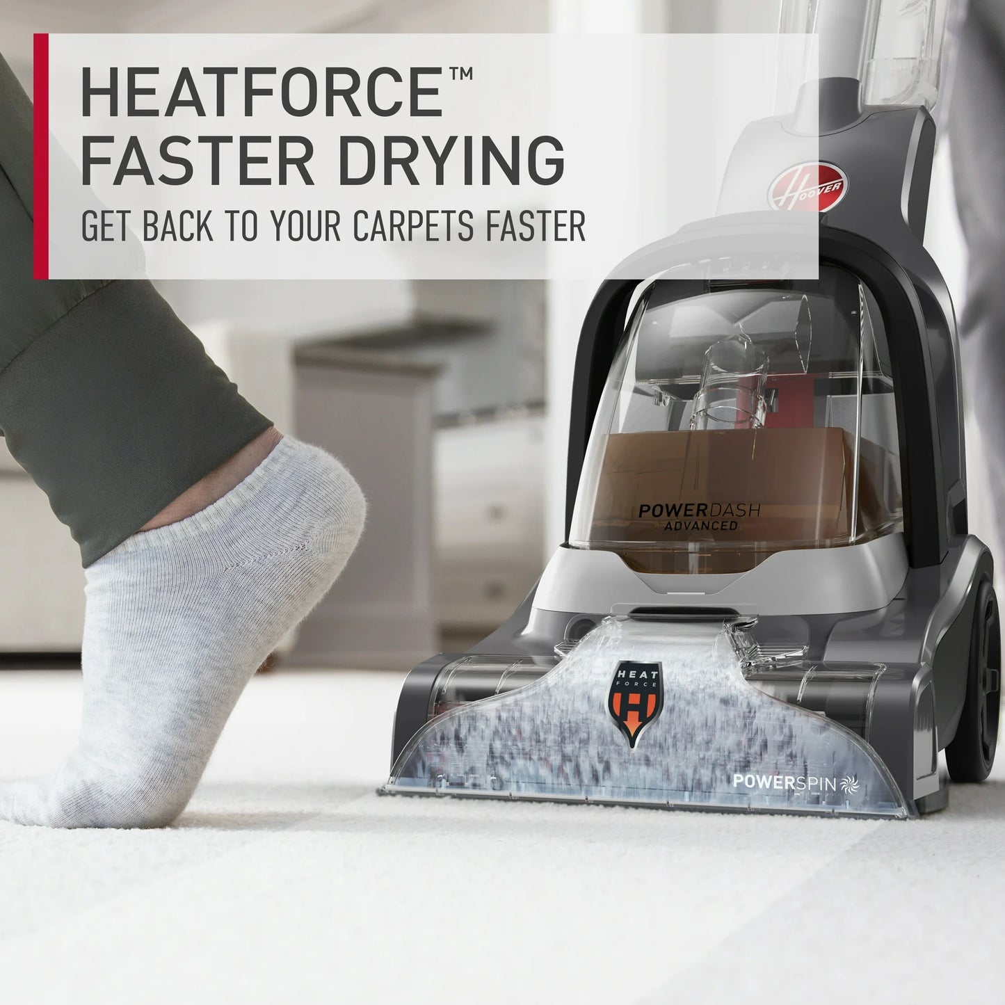 Hoover PowerDash Pet Advanced Compact Carpet Cleaner Machine, FH55010