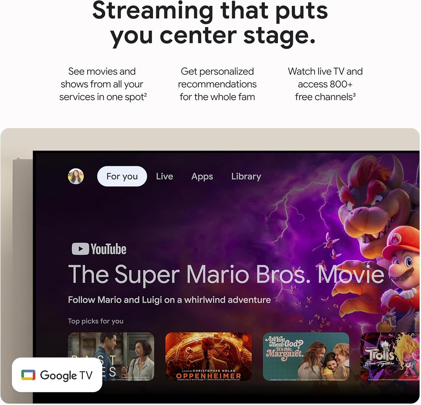 Google TV Streamer 4K HDR - Fast Streaming TV with Voice Search Remote