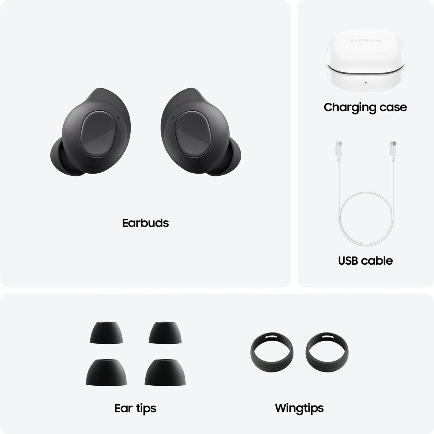 Samsung Galaxy Buds FE True Wireless Bluetooth Earbuds, Touch Control, Built-in Voice